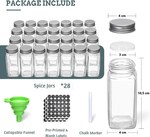 4 Tier Spice Rack Organiser with 28 Glass Jars alternate 4