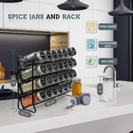 4 Tier Spice Rack Organiser with 28 Glass Jars alternate 5
