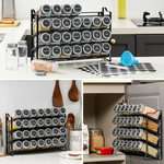 4 Tier Spice Rack Organiser with 28 Glass Jars alternate 6