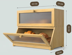 Double Layer Bamboo Bread Box - Natural alternate 8