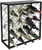 Metal Wine Rack for 25 Bottles with Glass Shelf alternate 1