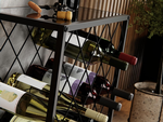 Metal Wine Rack for 25 Bottles with Glass Shelf alternate 3