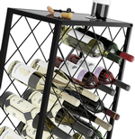 Metal Wine Rack for 25 Bottles with Glass Shelf alternate 6