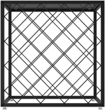 Metal Wine Rack for 25 Bottles with Glass Shelf alternate 8