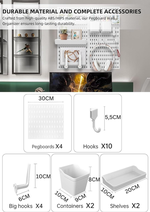 Pegboard Combination Kit - 4 Panels - White alternate 1