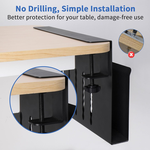 Under Desk Side Laptop Holder Storage - Black alternate 1