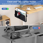 Under Desk Side Laptop Holder Storage - Black alternate 4