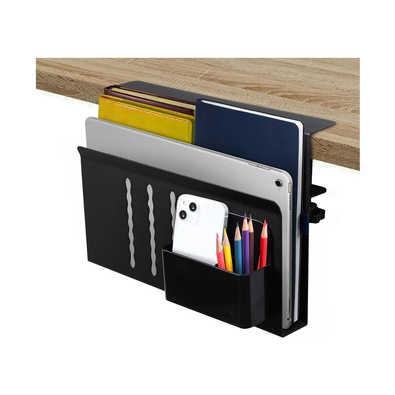 Under Desk Side Laptop Holder Storage - Black cover
