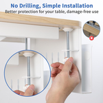 Under Desk Side Laptop Holder Storage - White alternate 1