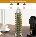 Coffee Pod Holder Storage for 40 Capsules - Silver alternate 2