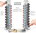 Coffee Pod Holder Storage for 40 Capsules - Silver alternate 4