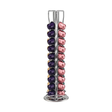 Coffee Pod Holder Storage for 40 Capsules - Silver cover
