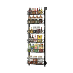 6 Tier Over Door Pantry Organiser - Black