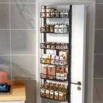 6 Tier Over Door Pantry Organiser - Black alternate 1