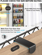 6 Tier Over Door Pantry Organiser - Black alternate 5