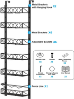 6 Tier Over Door Pantry Organiser - Black alternate 6
