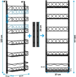 6 Tier Over Door Pantry Organiser - Black alternate 7