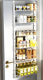 6 Tier Over Door Pantry Organiser - White alternate 1