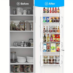 6 Tier Over Door Pantry Organiser - White alternate 3