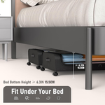 XXL 50L Under Bed Storage Container - Black alternate 6