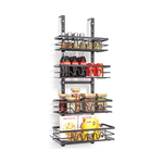 4 Tier Over Door Pantry Organiser - Black