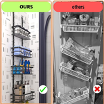 4 Tier Over Door Pantry Organiser - Black alternate 2