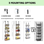 4 Tier Over Door Pantry Organiser - Black alternate 3