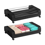 2-Pack XXL 50L Under Bed Storage Container - Black