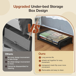 2-Pack XXL 50L Under Bed Storage Container - Black alternate 5