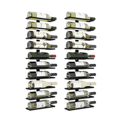 2 Pack Metal Wall Mounted Wine Rack - 10 Bottles cover