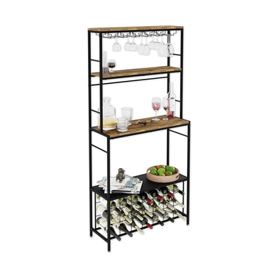 Wine Rack for 20 Bottles with Wood Countertop cover