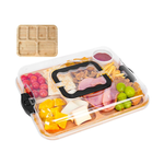 Bamboo Charcuterie Board with Lid and Handle