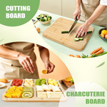 Bamboo Charcuterie Board with Lid and Handle alternate 2