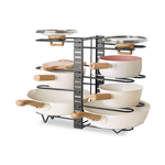 Adjustable 8-Tier Pan Rack Pot Organiser