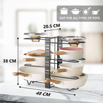 Adjustable 8-Tier Pan Rack Pot Organiser alternate 2