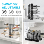 Adjustable 8-Tier Pan Rack Pot Organiser alternate 7