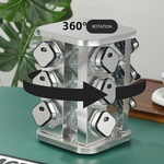 Rotating Spice Rack with 12 Glass Jars alternate 4