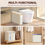 Toilet Paper Storage Basket Holds 12 Rolls - White alternate 7