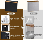 Toilet Paper Storage Basket Holds 12 Rolls - Black alternate 4
