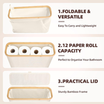 Toilet Paper Storage Basket Holds 12 Rolls - Black alternate 7
