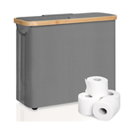 Toilet Paper Storage Basket Holds 12 Rolls - Grey