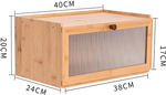 Bamboo Bread Box for Kitchen Countertop Storage alternate 8