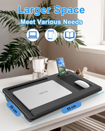 Portable Oversized Lap Desk with Cushion - Black alternate 1