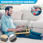 Portable Oversized Lap Desk with Cushion - Black alternate 5