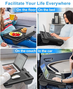 Portable Oversized Lap Desk with Cushion - Black alternate 6