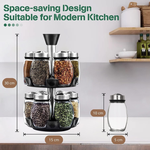 Rotating Spice Rack with 12 Glass Jars alternate 1