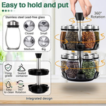 Rotating Spice Rack with 12 Glass Jars alternate 3