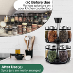 Rotating Spice Rack with 12 Glass Jars alternate 4