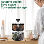 Rotating Spice Rack with 12 Glass Jars alternate 5