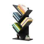 5-Tier Tree Bookshelf Storage Rack - Black